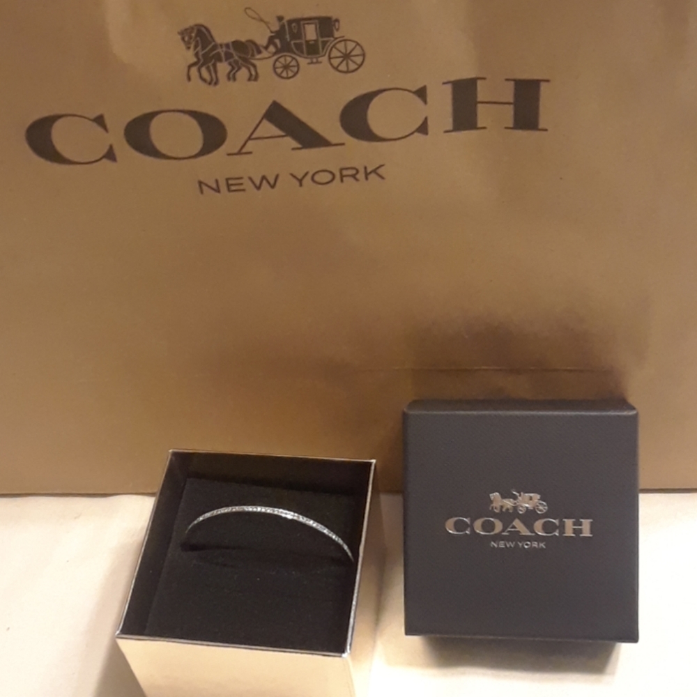NWOT silver coach bangle